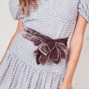 LoveShackFancy Frontier Velvet Belt